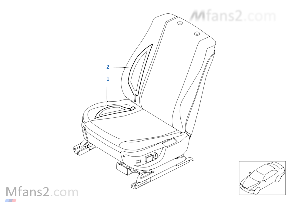 BMW sports seat, seat heating