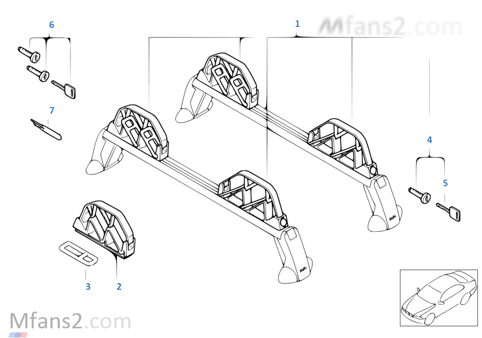 雪具支架 標準型，用於 4 副滑雪杖