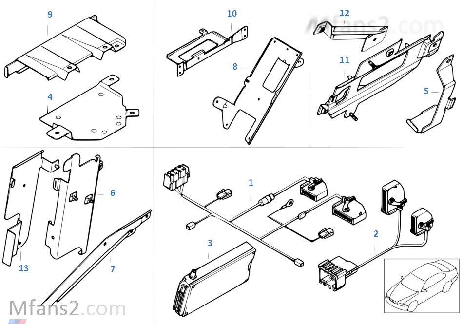 Pieces de coffre a bagages — siemens s10