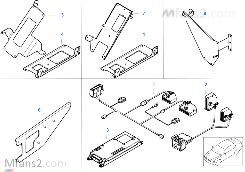 Single parts f Cordless lugga. compartm.