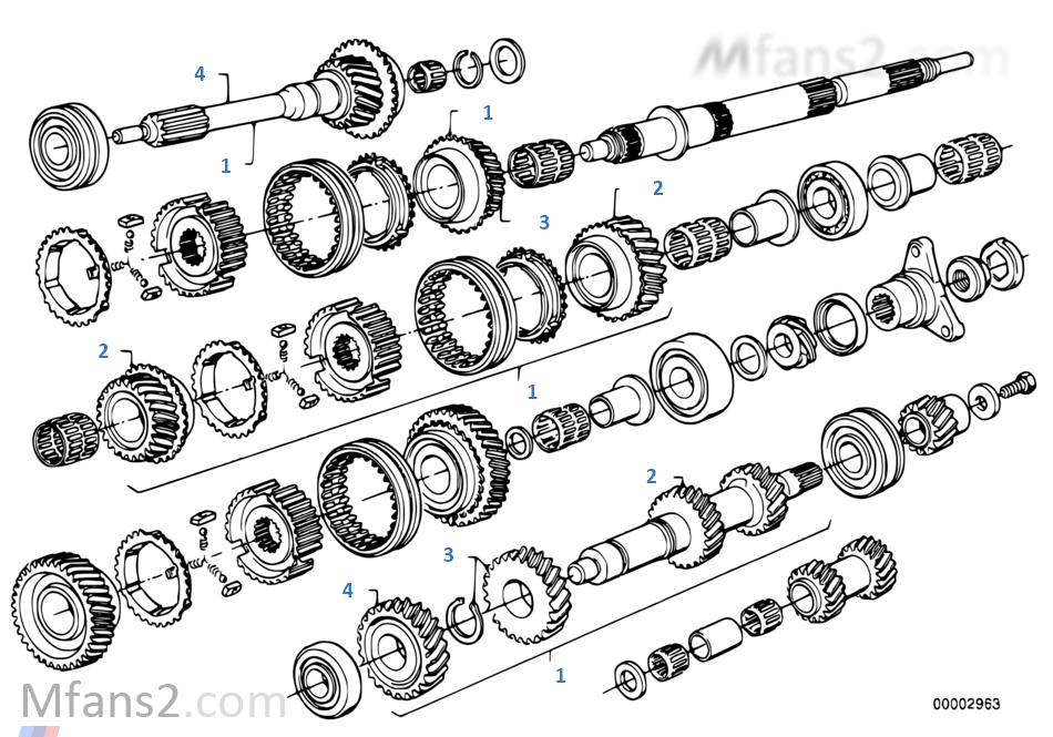 Getrag 265/5 gear wheel set-repair kit