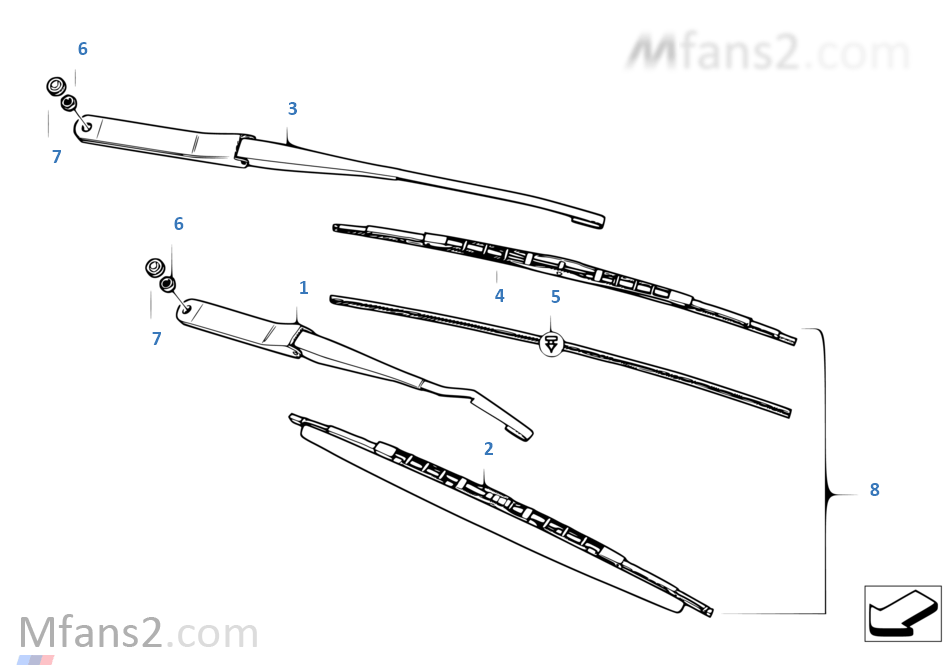 Wiper arm/wiper blade