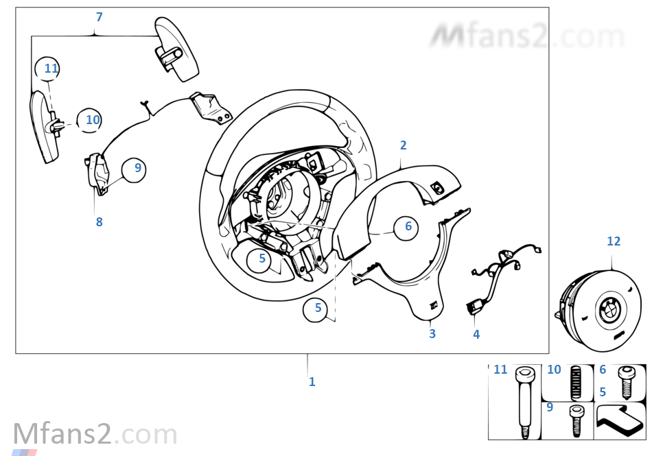 M 跑車方嚮盤 安全氣囊用於 SMG 變速箱