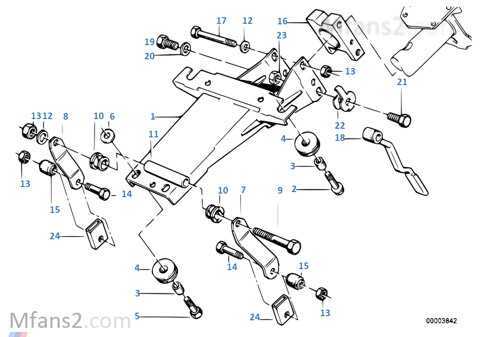 Steering column-adjustable/single parts