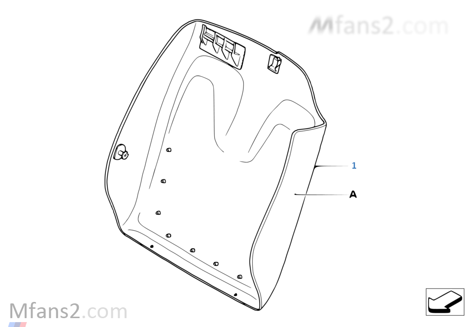 Indiv.rear panel, sports seat, leather