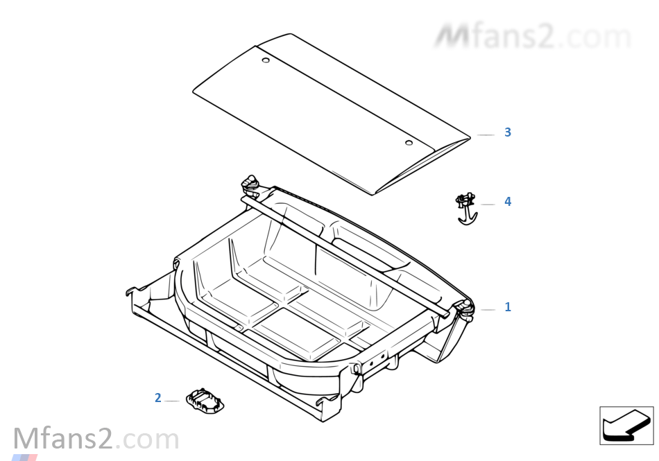 Drawer, luggage comp. / folding box