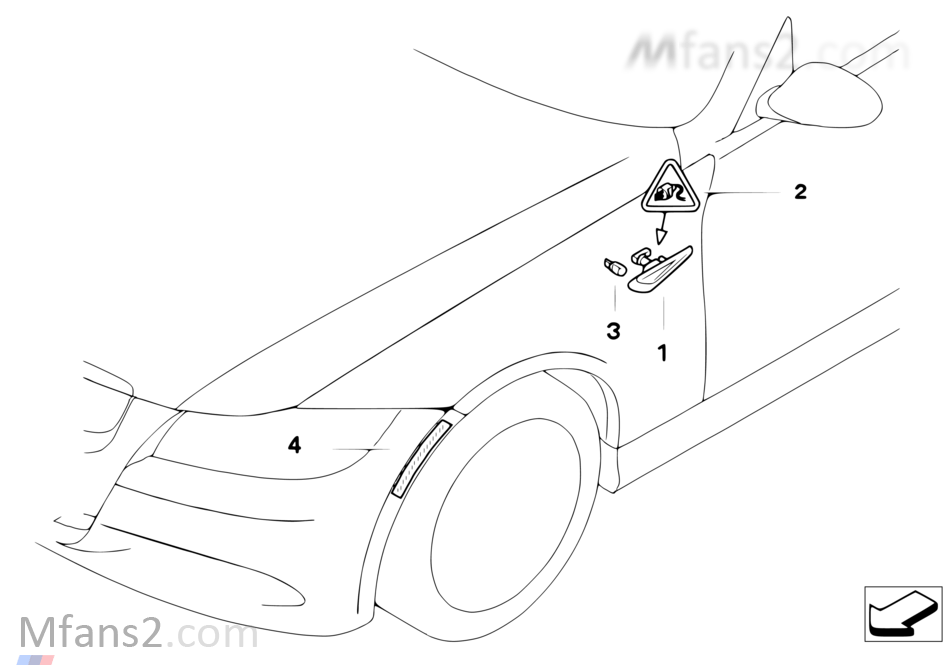 Additional turn indicator lamp