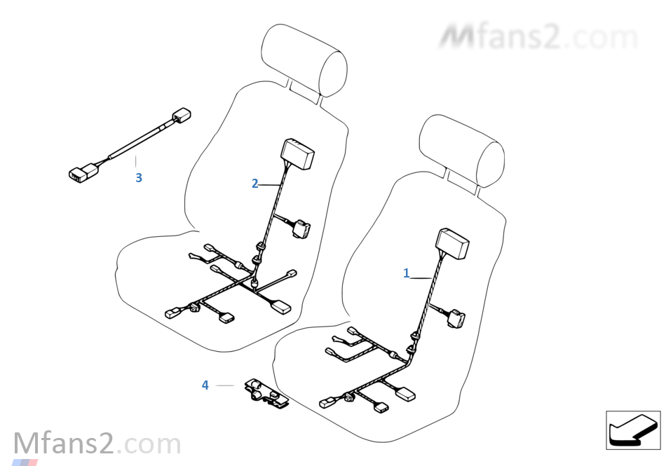 Wiring set, basic/sports seat, manual