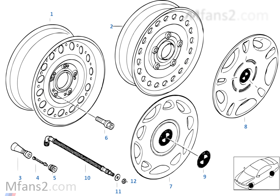 鋼製盤式輪輞 式樣 12