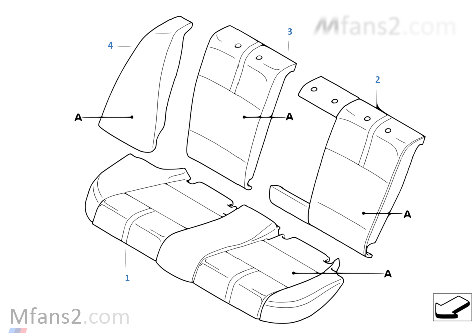 Individual Loadthrough Sport seat, rear