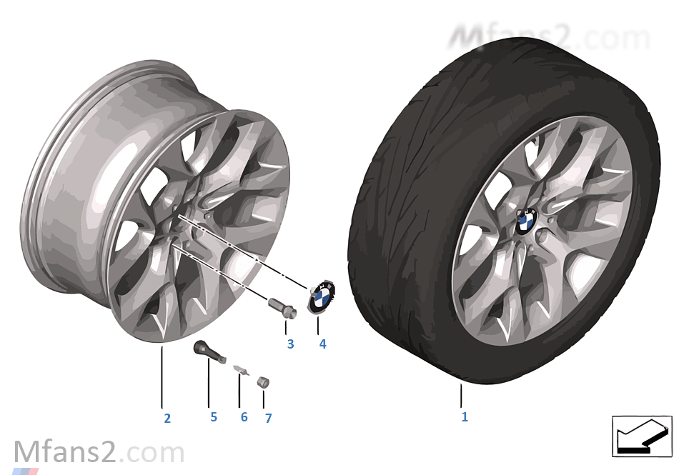 BMW 輕質合金輪輞 星式輪輻 334