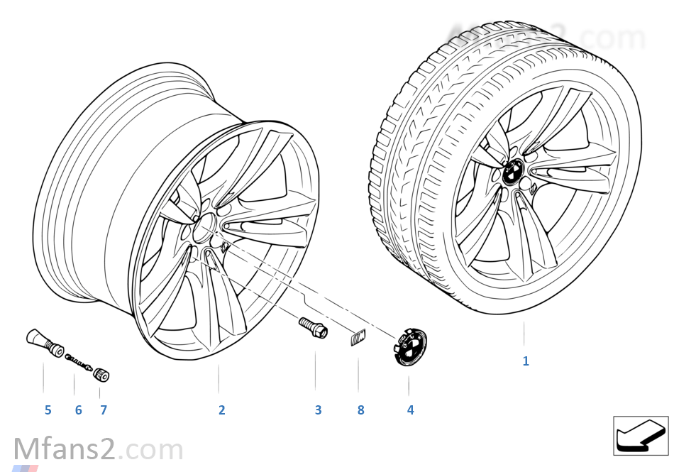 BMW M LA wheel, V Spoke 299