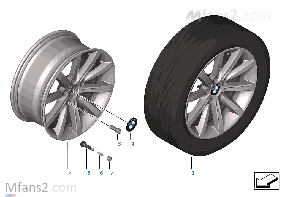 BMW 輕質鋁合金輪輞 星形輪輻 365 - 18''