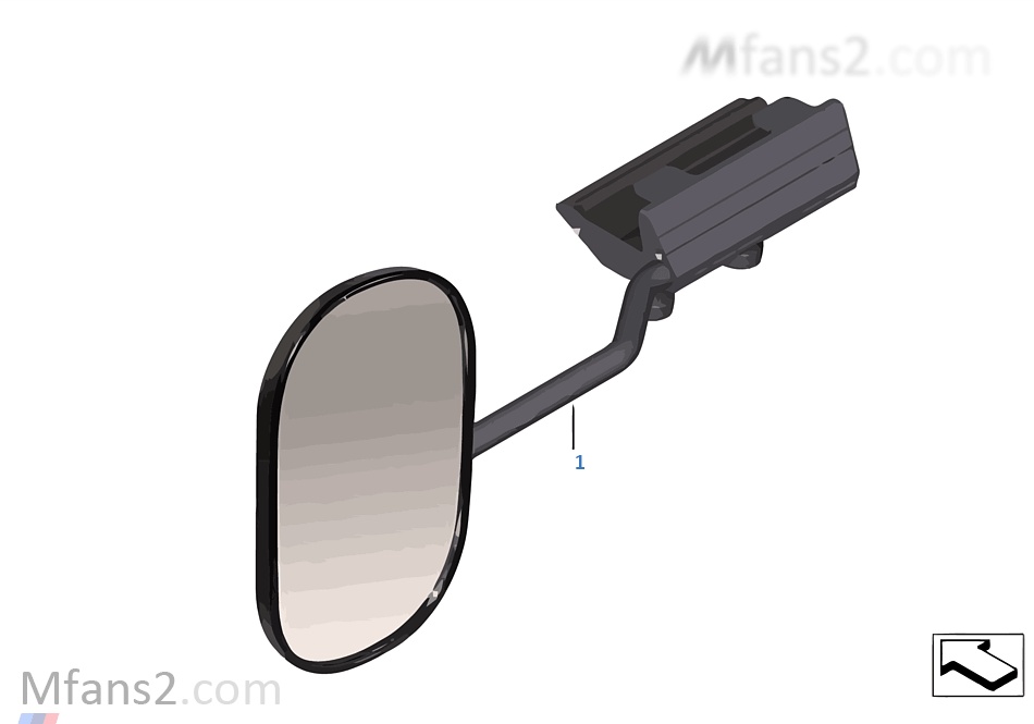 Exterior mirror for towing