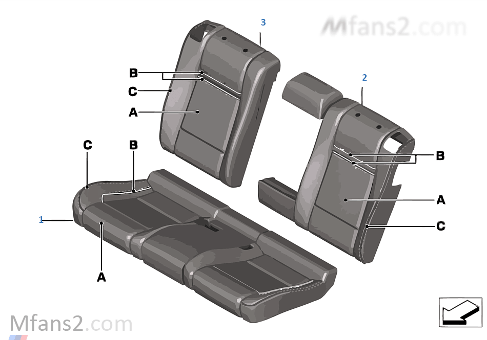 個性化座套 皮革 座椅 後部 (S4UKA)