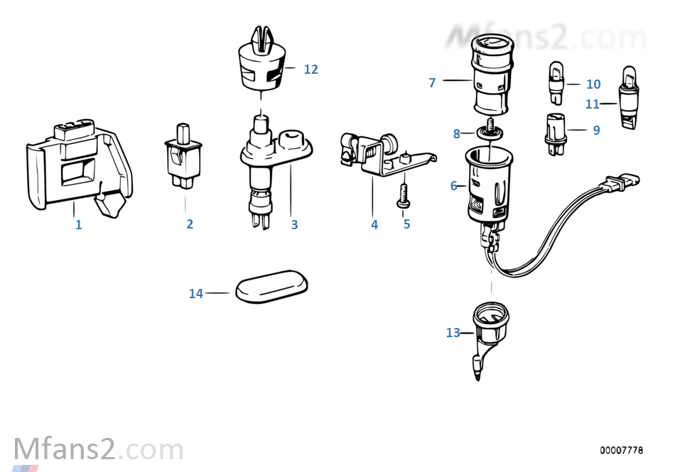 Various switches/cigar lighter