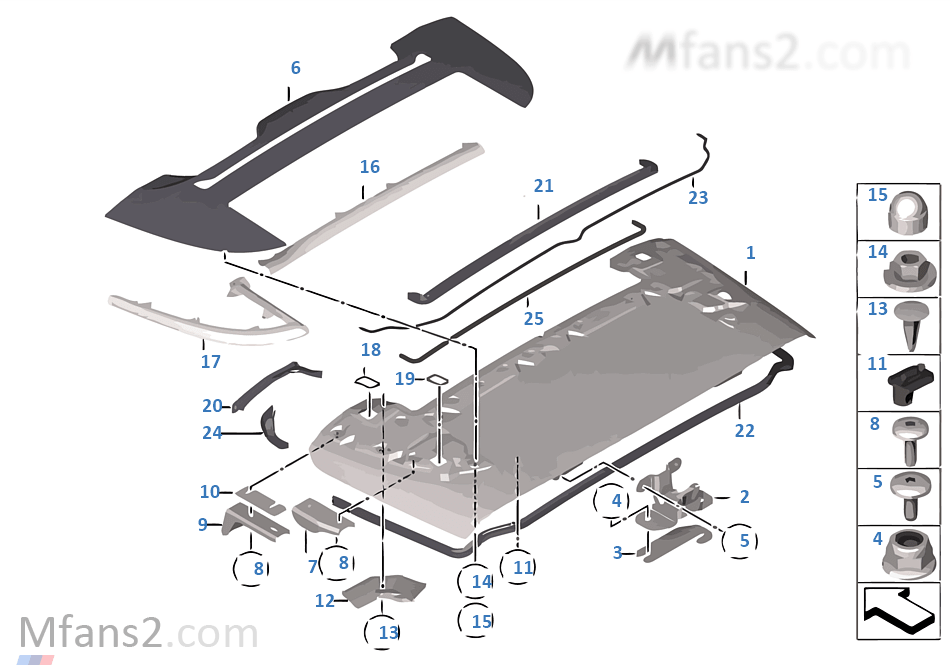 Folding top compartment lid