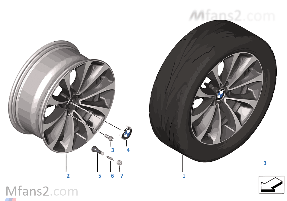 Rueda AL BMW diseño turbina 452-18''