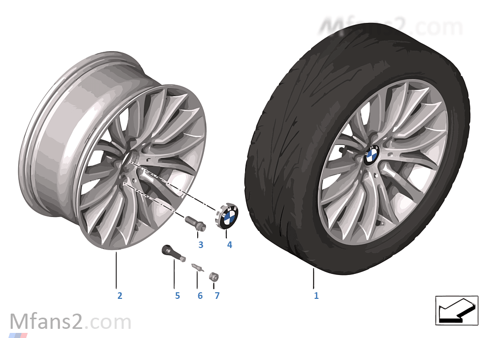 BMW 輕質鋁合金輪輞 多輪幅 454 - 18''