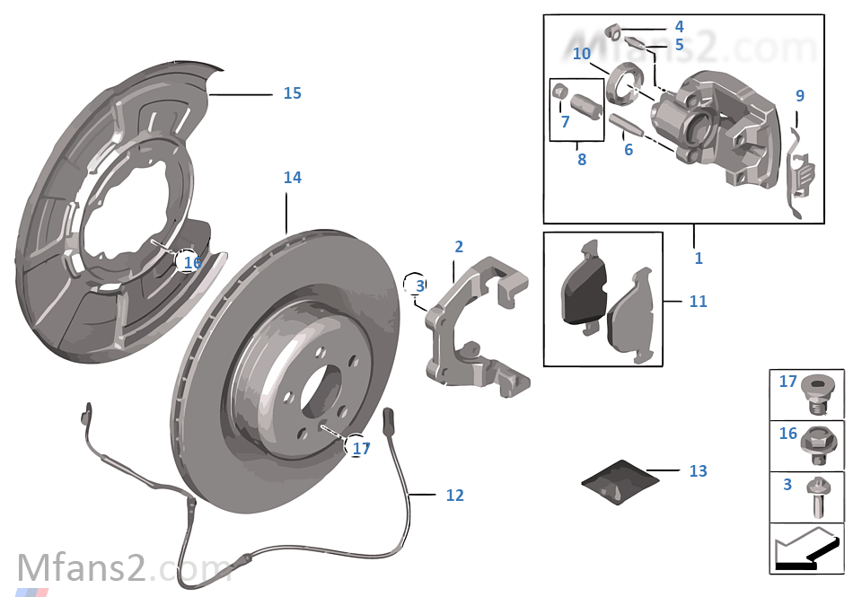 M Performance rear brake — replacement