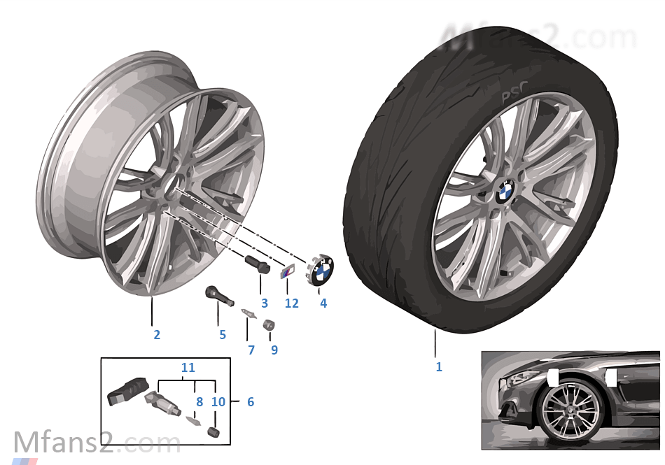BMW LA wheel M Double Spoke 624 — 19''