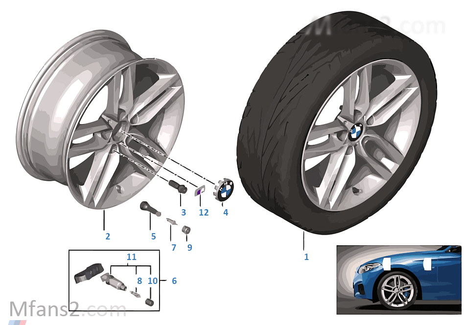 BMW LA wheel M Double Spoke 461 — 18''