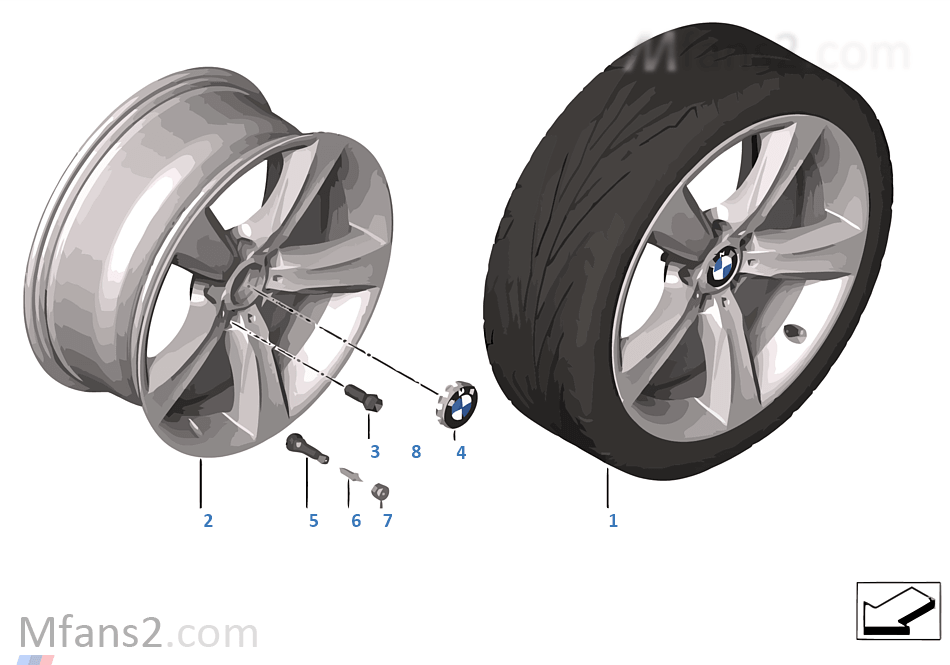 BMW LA wheel Double Spoke 606-19''