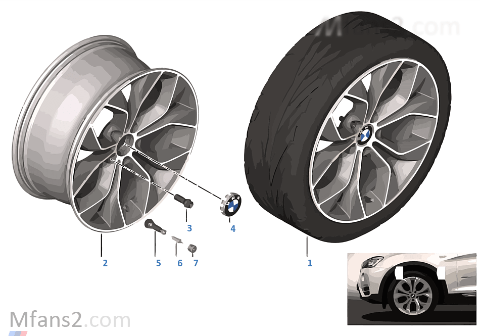 BMW LA wheel Y-Spoke 608-19'''