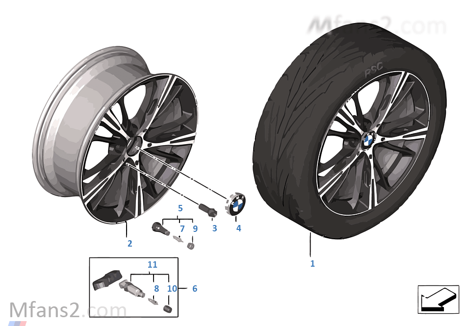 BMW 輕質鋁合金輪輞 星形輪輻 660 - 19''