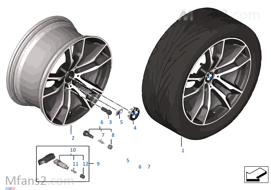 BMW LA wheel M Double Spoke 611 — 20''