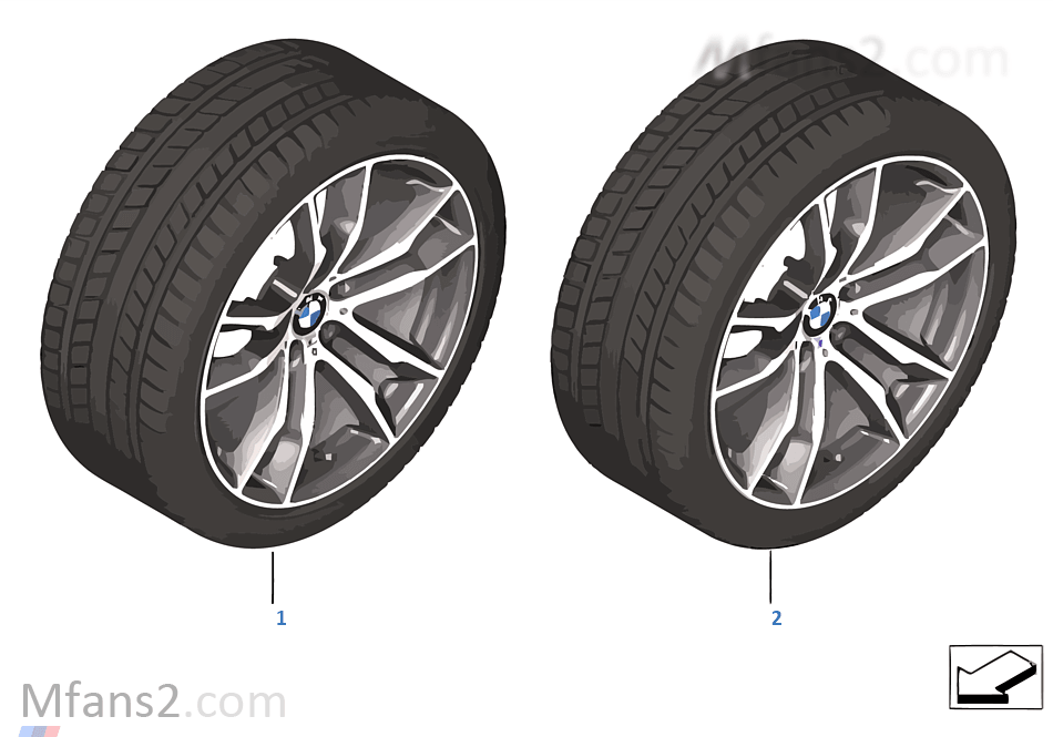 Winter wheel & tire M Double Spoke 611M