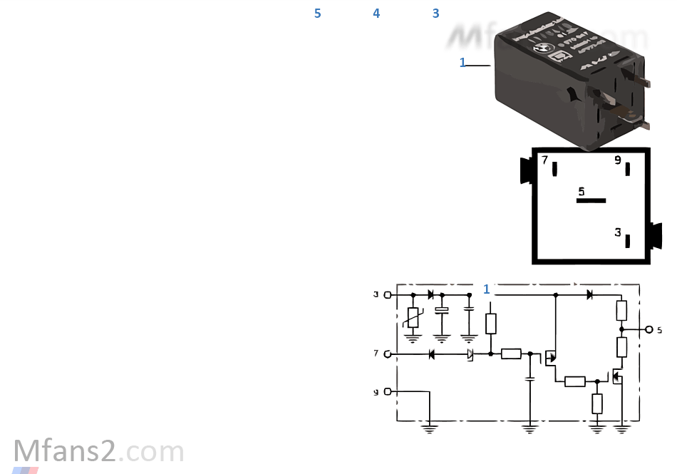 Relé adaptér impulzů černé