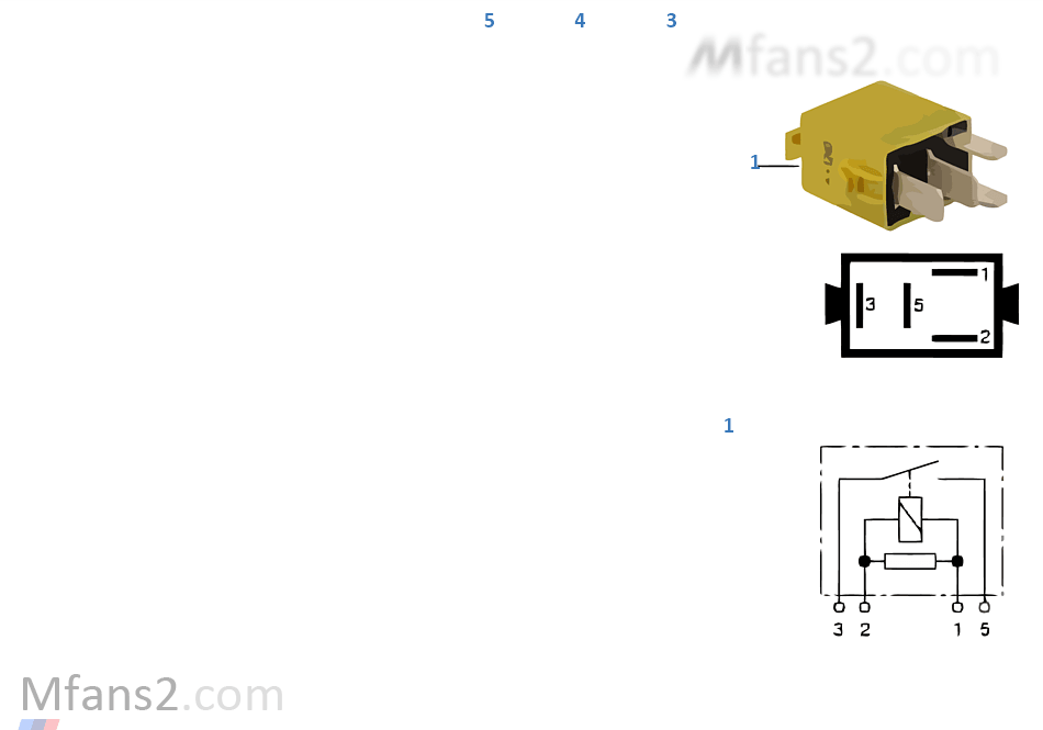 Реле мини-реле с замык.контактом желтое