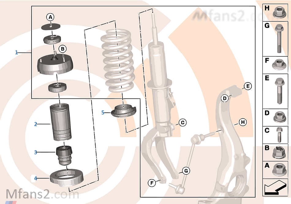 Repair kit for support bearing