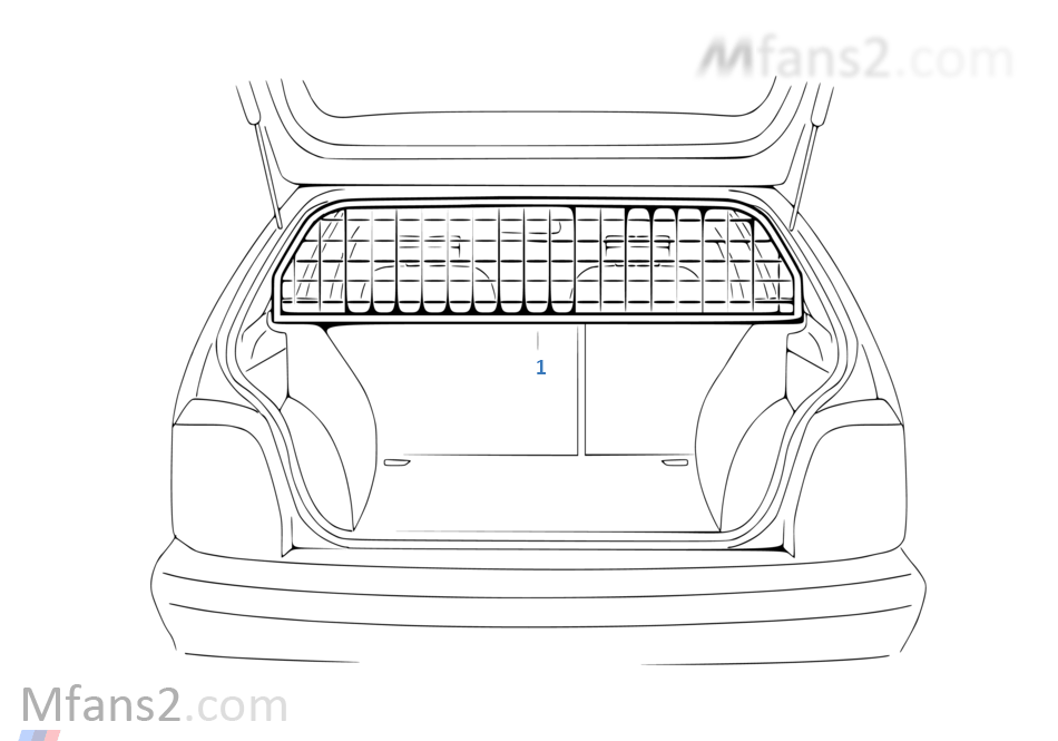 Luggage-compartment dividing grill