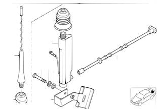 Kit de montage pour antenne baton courte