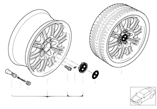 BMW alloy wheel, M double spoke 67