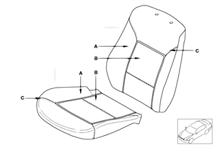 Individual standard-seat cover leather