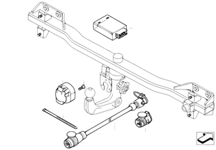 Electric parts, towing hitch