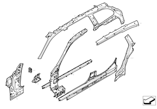 Estrutura lateral — peças individuais