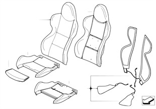 座椅 前部 座墊和座套 跑車座椅