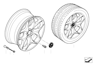 BMW 輕質合金輪輞 雙輪輻 215