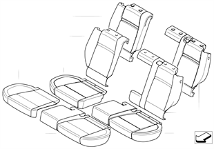 座椅 後部 座墊和座套 標準座椅