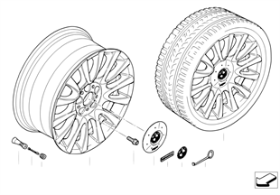 BMW 輕質合金輪輞 個性化 V 型輪輻 265