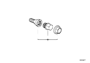 Wheel bolt lock with adaptor