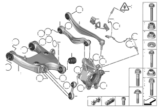 Rear axle support/wheel suspension