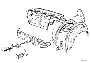 Přepážka zavazadlový prostor/podběh kola