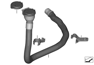 Filler pipe for wash container