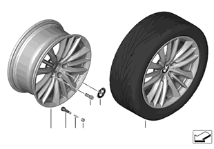 BMW 輕質鋁合金輪輞 W 式輪輻 332 - 19''