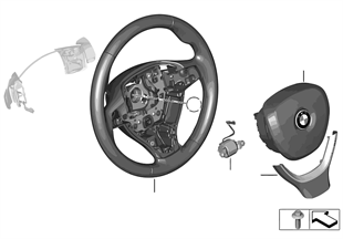 跑車方向盤 安全氣囊 多功能 / 旋鈕